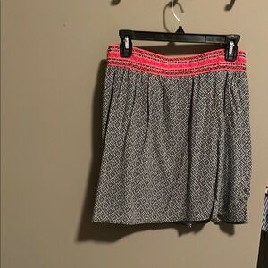 Stylish Pink and Black Patterned Skirt